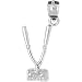 Clevereve's 14K White Gold Charm 3-D, Moveable Beauty Shop Inspired 1.3 - Gram(s) Clevereve's 14K White Gold Charm 3-D, Moveable Beauty Shop Inspired 1.3 - Gram(s)