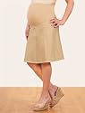 Motherhood Maternity: Secret Fit Belly(tm) Knee Length A-line Stretch Fabric Maternity Skirt