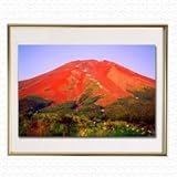 ときめきの富士「赤富士」キャビネサイズ【ロッキー田中氏の芸術作品！】