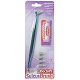 The Doctor's Sulcus Brush, 1 Brush, (Color May Vary), Includes 4 refill tips