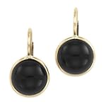 SAVE $51 - 14K Yellow Gold 8 MM Onyx Cabochon Earrings $95.00