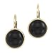 14K Yellow Gold 8 MM Onyx Cabochon Earrings image 2