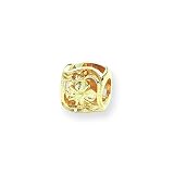 Clover Charm in 14K Gold for Pandora and most 3mm Bracelets