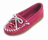 Children's Thunderbird II by Minnetonka Moccasins in Hot Pink Suede