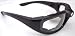 Motorcycle Clear Riding Glasses Sunglasses with Foam and Glossy Shiny Black Frame Plus Carry Bag