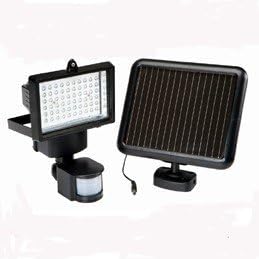 Outdoor Garden 60-LED Solar Security Shed Garage Work Light Flood Light