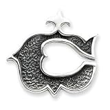 Sterling Silver Antiqued Gothic Initial C Pendant