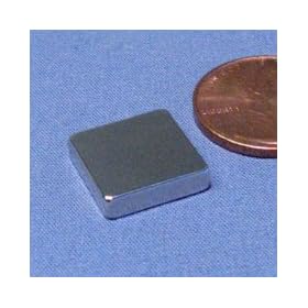 N42 1/2" x 1/2" x 1/8" Block, Package of 25 Rare Earth Neodymium Magnets