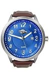 HydrOlix 3-Hand Brown Leather/Blue Dial Unisex watch #XA00218