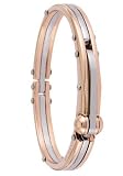 18k Rose Goldplated and Stainless Steel Bangle Bracelet