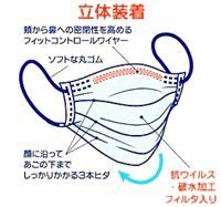 【PM2.5対応】日本製マスク 50枚入（個別包装）】