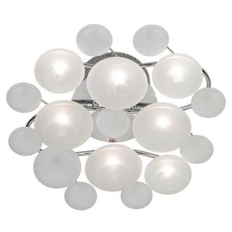 Possini Euro Lilypad Etched Glass 17 3/4" Wide Ceiling Light On Sale