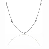 Bling Jewelry CZ by the Yard Sterling Silver Necklace 18