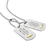 Stainless Steel 18K Yellow Gold Double Dog Tag Necklace w/ 4 Extender 31f%2BOFYooWL. SL160 Stainless Steel 18K Yellow Gold Double Dog Tag Necklace w/ 4 Extender
