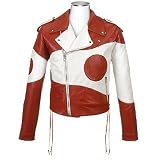 Forzieri Rising Sun Flag Men's Genuine Leather Jacket