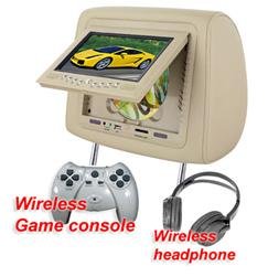 Buy 7inch Headrest Car DVD Game Player with Wireless Game Console and Ir Wireless... by China now!
