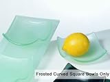 Ten Strawberry Street Sheer Frosted Curved Square Bowls Set of 6