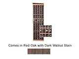 Wine Cellar Innovations Designer Series Collection Red Oak with Dark Walnut Stain 5-Column Individual Bottle Rack with Display 72x23x13-in.