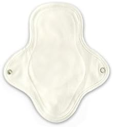 Organic Cotton Reusable Cloth Menstrual Pads - 3 Mini & 3 Regular Pads (Greige Color)