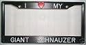 Black Plastic I Love My Giant Schnauzer Frame