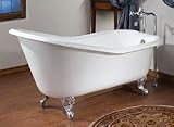 61-inch SlipperCast Iron Clawfoot Tub with No Faucet Drillings - Cheviot
