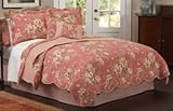 Meadow Fields Collection 2-Piece Cotton Quilt, Twin, Multi-Colored