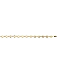 Cross Heart Bracelet in 14k Yellow Gold