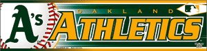 MLB Baseball Oakland Athletics Bumper Sticker (2-Pack)