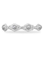 CleverSilvers Silver Cultured Freshwater Pearl Bangle