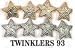 Jesse James Dress It Up Twinklers- Silver & Gold Stars