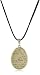 1928 Jewelry Brass Tone Oval Peace Medallion Cord Necklace