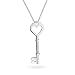 Bling Jewelry Italian Sterling Silver Key to My Heart Pendant with 30