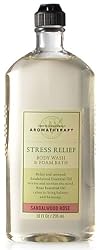 Bath & Body Works Aromatherapy Sandalwood Rose Stress Relief Body Wash and Foam Bath 10 fl oz (295 ml)
