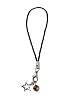 Cell Phone Charm - C42 - Open Star and Bead