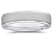 6 mm Brushed Center Comfort-Fit Men's Wedding Band in 14k White Gold