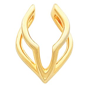 14k Yellow Gold Pendant Enhancer - JewelryWeb