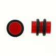 No Piercing Required - High Quality Red Acrylic Fake Plugs - Imitation 4G with "O" Rings- Very Strong Magnets - Sold as a Pair