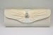 Diamond White Bridal Shoes LADIES SATIN EVENING WEDDING PROM Ivory PARTY CLUTCH BAG