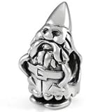 OHM Garden Gnome Sterling Silver Bead fits European Charm Bracelet