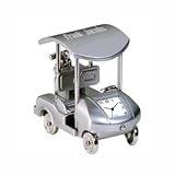 Personalized Silver Golf Cart Clock