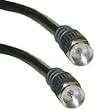 F-Pin Black RG59 Coaxial Cable, 1 ft