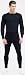 Black Thermal Knit Underwear Bottoms Pants