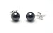 AugustinaJewelry AAA Quality Round 5.5-6mm Akoya SaltWater cultured Black Pearl Earrings with 18K White Gold Mount