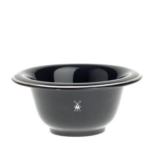 Black Porcelain Shaving Bowl RN 16 bowl by Muehle