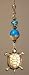 Brass Turtle with Turquoise Lampwork Glass Ceiling Fan Pull /Light Pull