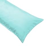 Lalabe Microsuede Body Pillow Cover with Zipper, Mineral Blue