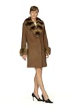 100% 17 Ounce Loro Piana Cashmere Slightly Fitted 3/4 Coat w/Dyed Matching Chinchilla Shawl Collar & Cuffs USA Made