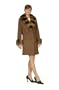 100% 17 Ounce Loro Piana Dark Camel Cashmere Slightly Fitted 3/4 Coat w/Dyed Matching Chinchilla Shawl Collar & Cuffs USA Made