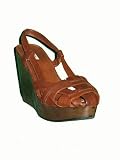 MIU MIU PRADA Bufalo Basket Wedge Shoes in Cocco