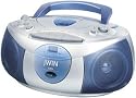 jWin JXCD462 AM/FM Portable CD Boombox With Cassette Playback